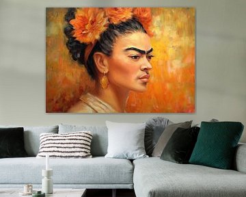 Frida Poster - Frida Kunstdruck Wandkunst Portrait von Niklas Maximilian