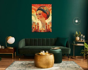 Art Deco Art Print Poster Print Wall Art by Niklas Maximilian