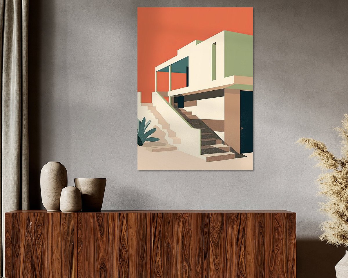 Voorbeeld van het werk in een kamer