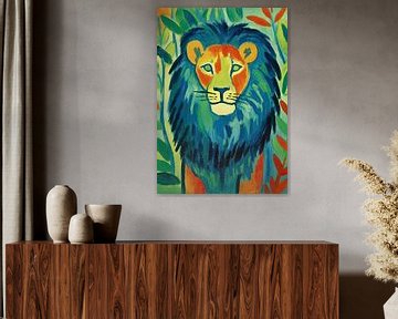 Lion Poster Impression d'art Peinture Art mural sur Niklas Maximilian