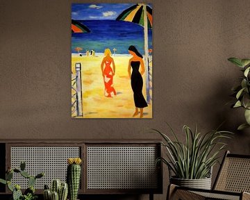 strand zee poster kunst print muurschildering kunst van Niklas Maximilian