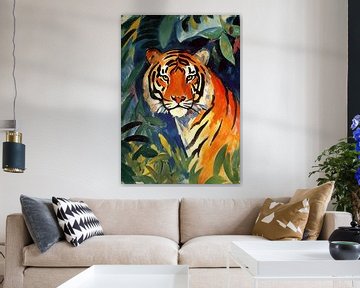 Tiger Poster Kunstdruck Wandbild Wandkunst von Niklas Maximilian