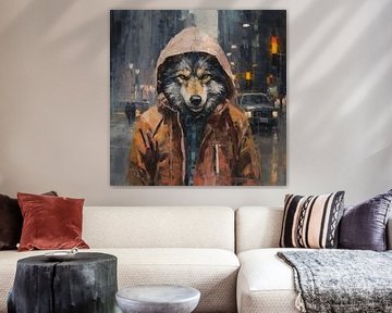 Urban Wolf | Urban Wolf Art von Wunderbare Kunst