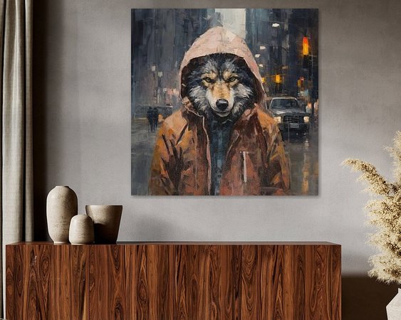 Voorbeeld van het werk in een kamer