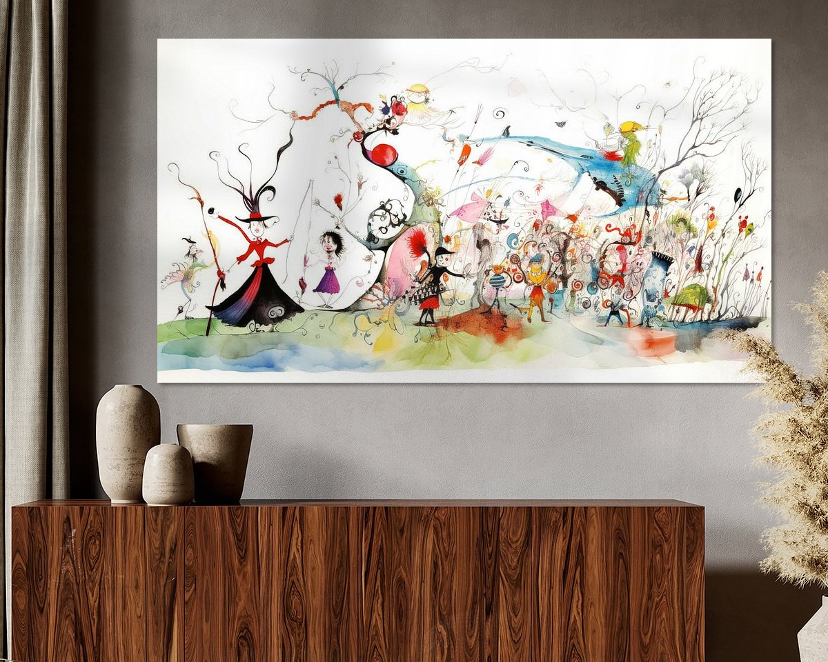 Voorbeeld van het werk in een kamer
