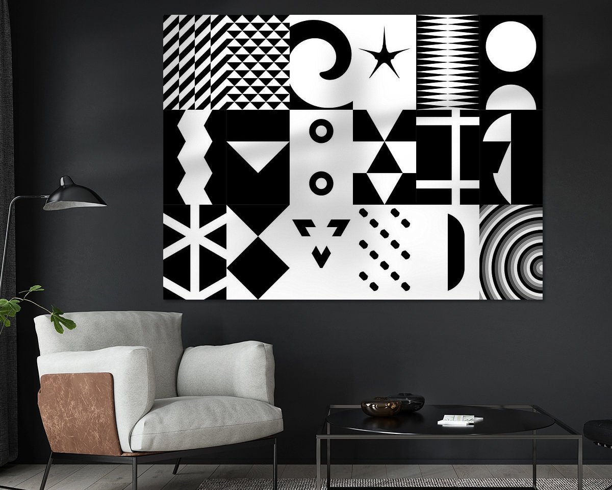 Voorbeeld van het werk in een kamer