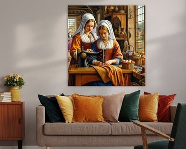 Voorbeeld van het werk in een kamer