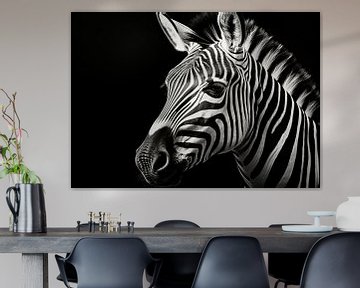 Zebra Monochrom von ARTEO Gemälde