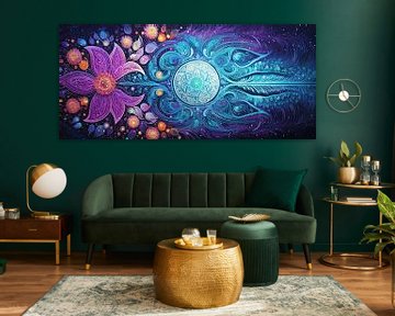 Splendeur florale mystique sur Peinture Abstraite