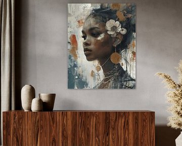 Modern and abstract portrait by Carla Van Iersel