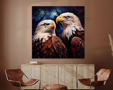 2 aigles artistiques sur TheXclusive Art