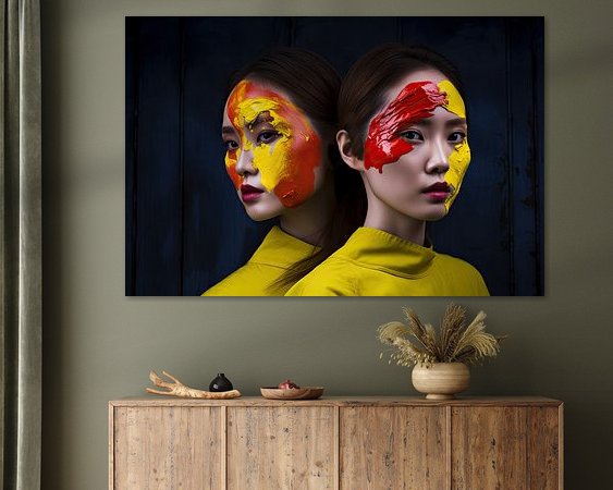 Voorbeeld van het werk in een kamer