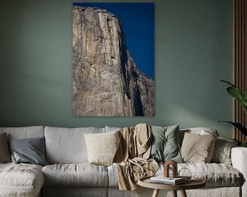 Felsenansicht des El Capitan mit blauem Himmel von Atomic Photos