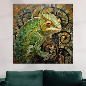 Chameleon green modern-industrial style by TheXclusive Art