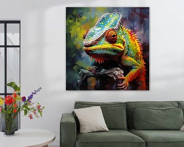 Chameleon colourful artistic by TheXclusive Art