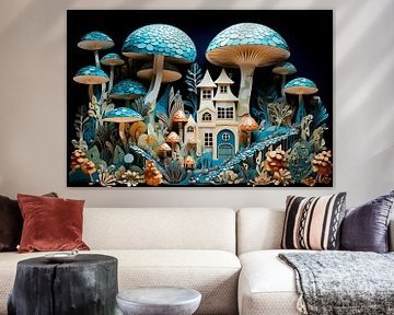 De blauwe champignon van Erich Krätschmer