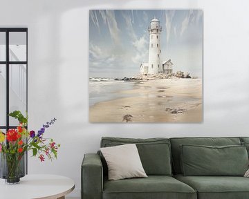 Phare blanc couleurs douces sur The Xclusive Art