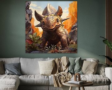 Triceratops dinosaurus artistiek van TheXclusive Art