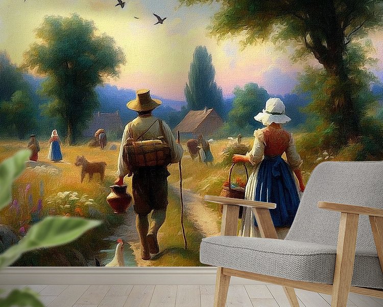 Voorbeeld van het werk in een kamer