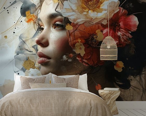 Voorbeeld van het werk in een kamer