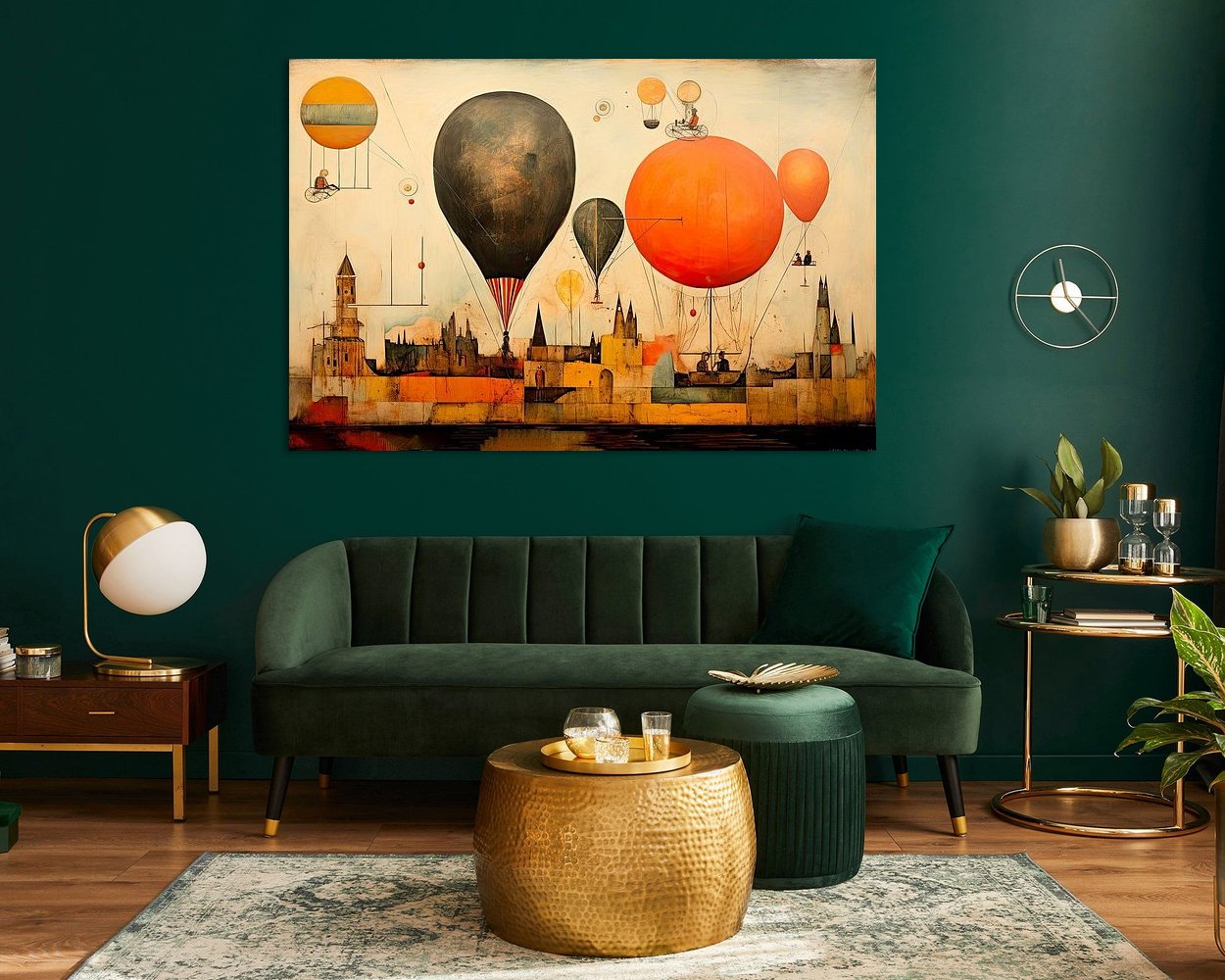 Voorbeeld van het werk in een kamer