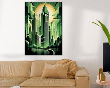 Art Deco Art Print Poster Print Wall Art by Niklas Maximilian