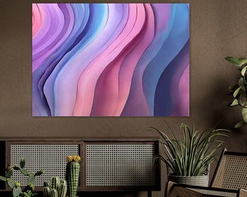 Pop of Colour - Pastel wavy gradation 2 by Dreamy Faces