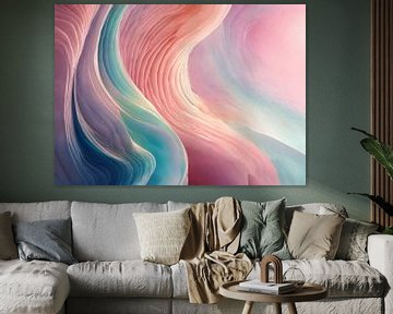 Pop of Colour - Pastel wavy gradation 4 von Dreamy Faces