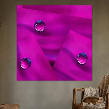 Drops of fuchsia pink