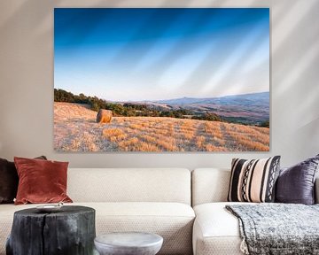 Hay bale in the Tuscan countryside by Damien Franscoise