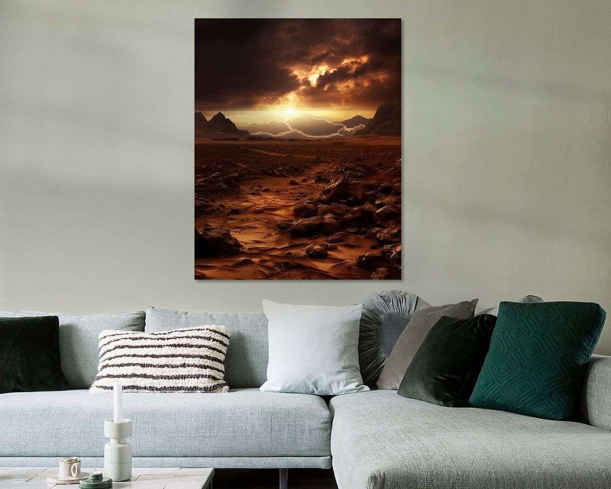 Voorbeeld van het werk in een kamer