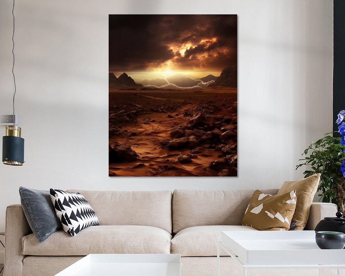 Voorbeeld van het werk in een kamer