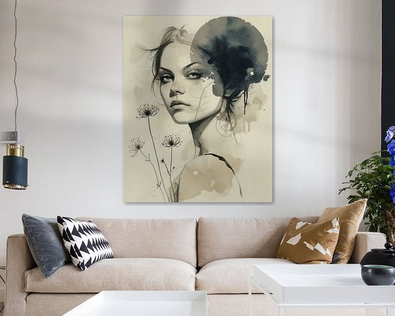 Voorbeeld van het werk in een kamer