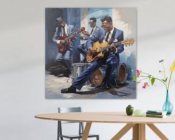 Blues playing musicians modern by TheXclusive Art