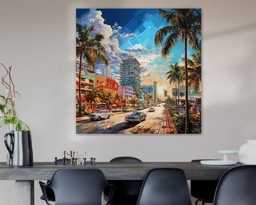 Miami beach downtown by TheXclusive Art