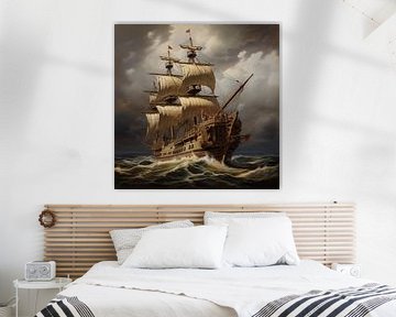 Sailing ship historical dark by The Xclusive Art