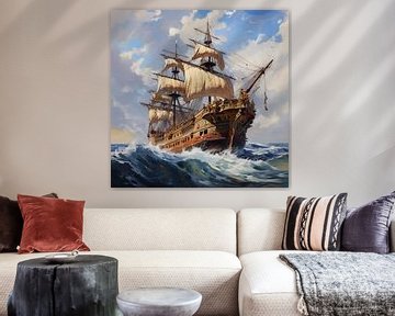 Zeilschip historisch licht van The Xclusive Art