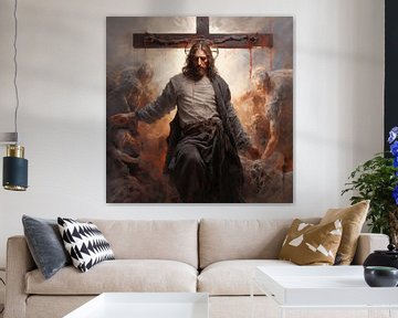 Jezus Christus kruisiging en herrijzenis van The Xclusive Art
