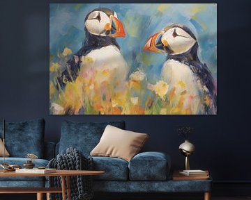 Two Puffins by Whale & Sons