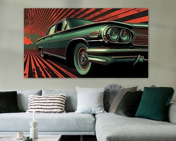 Voiture Pop Artwork sur PixelPrestige