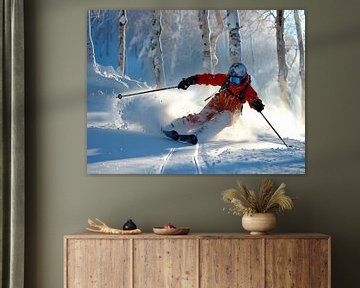 abenteuerlustiger Skifahrer von PixelPrestige