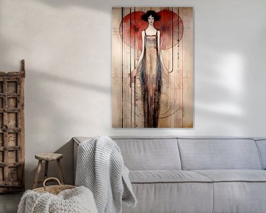 Voorbeeld van het werk in een kamer