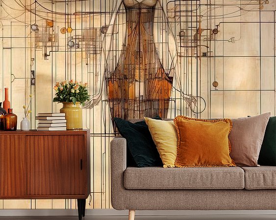 Voorbeeld van het werk in een kamer