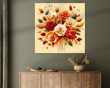 bouquet de roses sur Digital Art Nederland