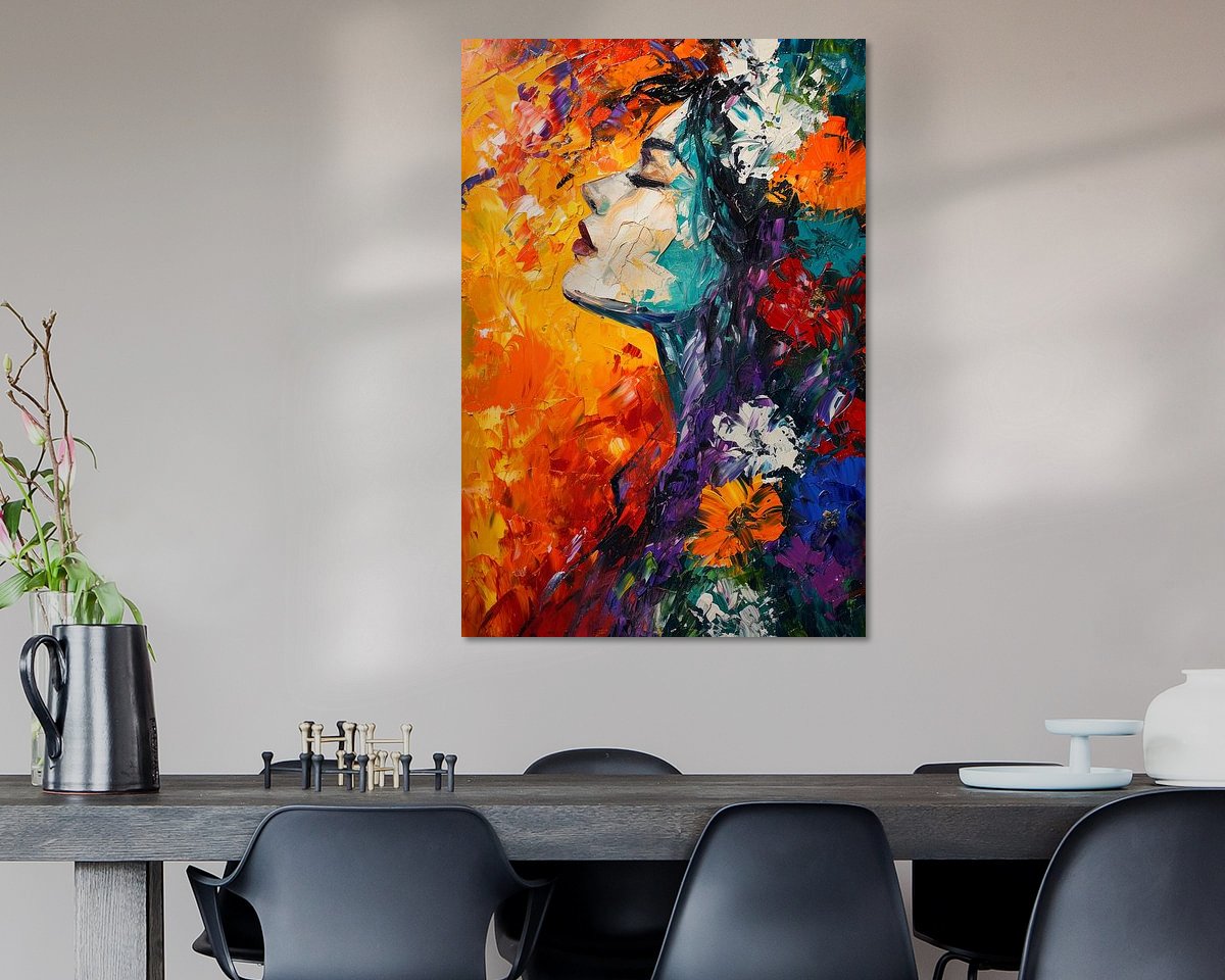 Voorbeeld van het werk in een kamer