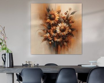 Gestileerde zonnebloemen van Digital Art Nederland