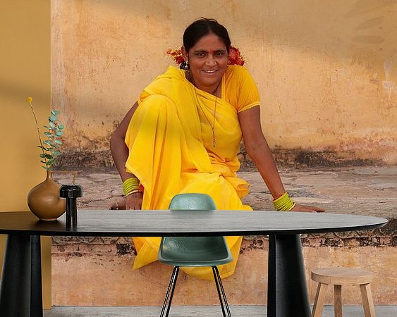 Voorbeeld van het werk in een kamer