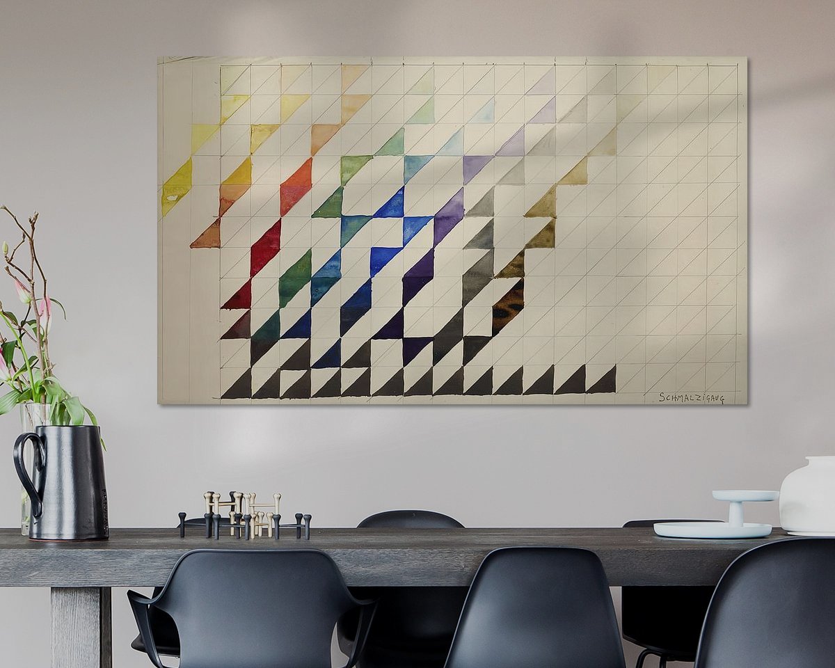 Voorbeeld van het werk in een kamer