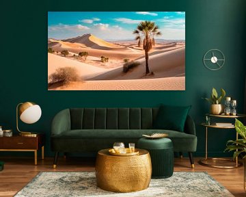 Desert with sand and sun by Mustafa Kurnaz