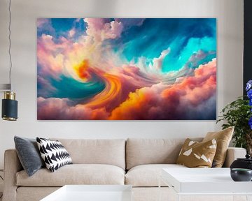 Kleurrijke wolken in regenboogkleur van Mustafa Kurnaz